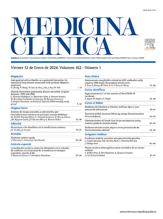 Go to journal home page - Medicina Clínica (English Edition)